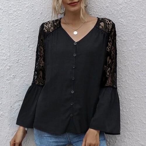 Autumn Women V-neck Blouse Full Sleeve t-shirt Female Solid Casual Shirt Large Size Feminina Camisas Blusas Plus Size top tees