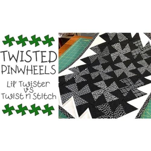 Transparent Plastic Twist'n Stitch Ruler Pinwheel Block Sewing Quilting Template Windmill Stitching Cutting Rulers DIY Supplies