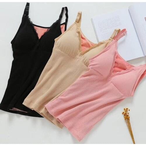 Adjustable Sling Strap Underwear Trend Women Autumn Winter Tops Sexy Lace Velvet Camisoles Plain Underwire Padded Bra