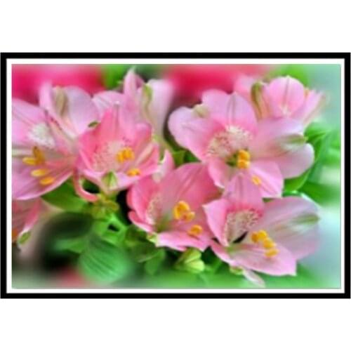 Rose Vase Flower Basket Printed Fabric 11CT Cross-Stitch Patterns Embroidery DMC Threads Painting Craft Hobby Sewing Jewelry