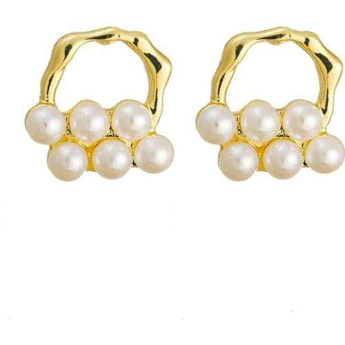 New Simple Imitation Pearl Temperament Earrings Fashion Personality Jewelry Womens Earrings