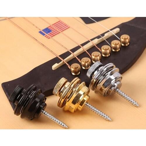 Replacement Guitar Strap Locks Parts Chrome Plated Straplock Buttons for All Acoustic Electric Bass Guitar Strap