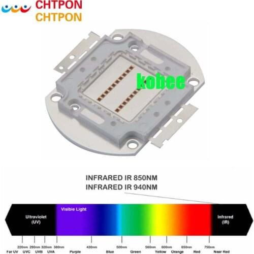 20W LED IR 730Nm 850Nm 940Nm COB Infrared Radiation Bulbs Detect Sensor Laser FlashlightHigh Power