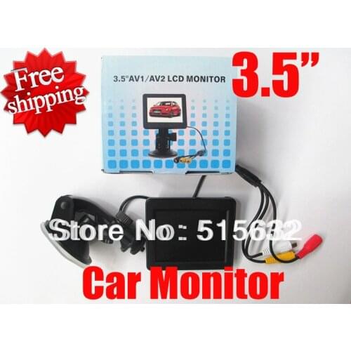 High quality 3.5 inch HD Car monitor Car digital Color TFT LCD Monitor Rearview DVD with alarm