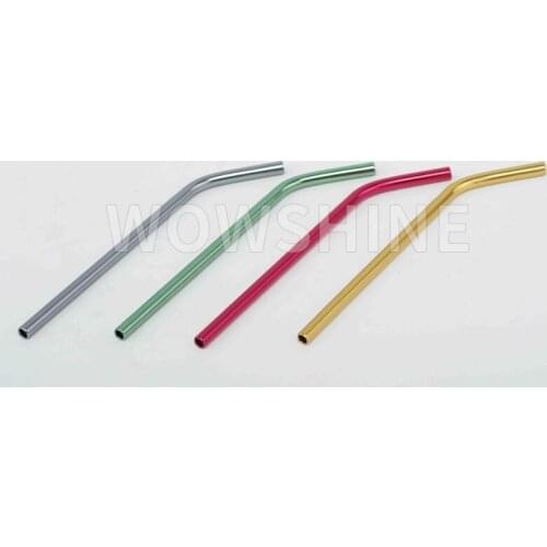 WOWSHINE new mixed color aluminum bent drinking straws10pcs/lot food grade juicy straws 8mm*215mm mixed colors