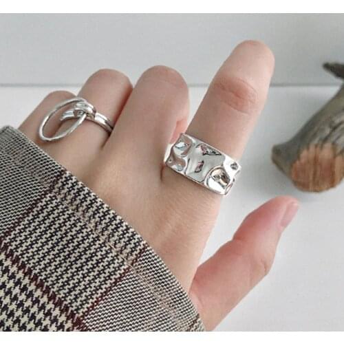 XIYANIKE Wholesale 925 Sterling Silver Party Rings for Women Couples Jewelry Adjustable Fashion Elegant Wedding Accessories Gift