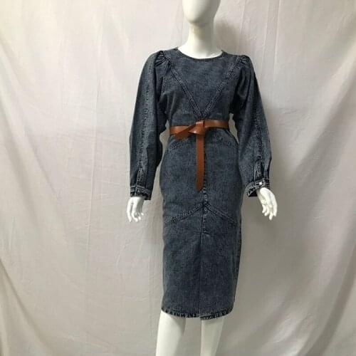 XIZOU Fashion Denim Dresses