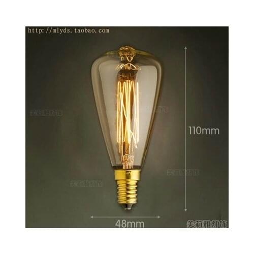 2pcs 40W E14 220V Retro Lampada Edison Lamp Bulb Bombillas Vintage Light Ampoules Decoratives Incandescent Bulb
