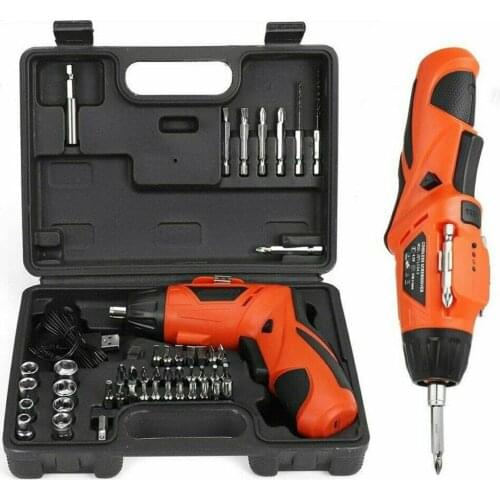 45 in 1 USB Rechargeable Cordless Drill 110-220V Electric Drill Screwdriver&Charger Adapter Multi-function Power Tool EU Plug