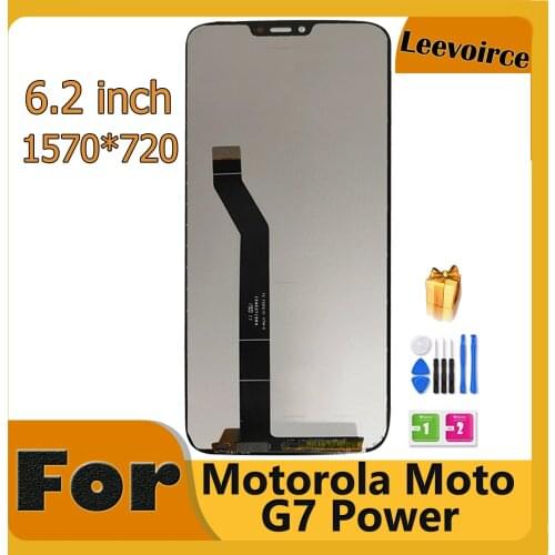 6.2" Tested LCD For Motorola Moto G7 Power XT1955-5 XT1955-6 LCD Display Touch Screen Digitizer Assembly Replace Free Shipping