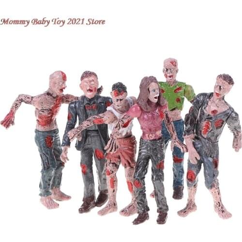 6 Pcs Walking Corpses Model Terror Zombies Kids Children Action Figure Toys Dolls Assembly Models