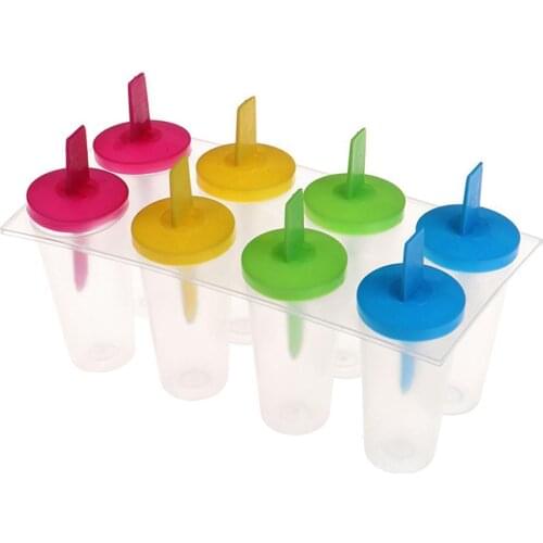 8pcs Ice Cream Lolly Maker Form DIY Mould Frozen Popsicle Yogurt Molds Tools