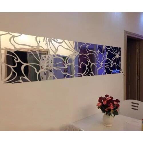 Abstract pattern 3d acrylic mirror surface wall stickers Entranceway tv sofa background wall dining hall ceiling decoration