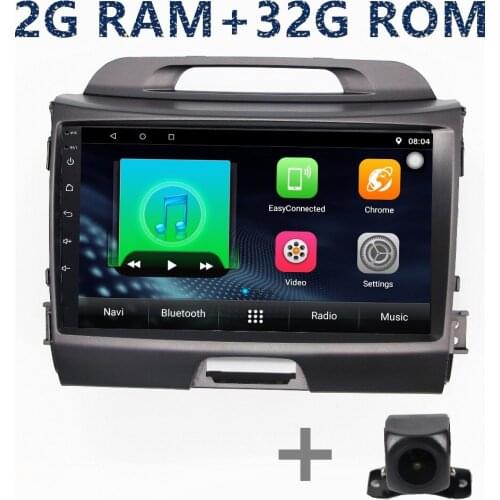 2 din car stereo radio android car Multimedia Player for Kia sportage 2010 2011 2012 2013 2014 2015 gps navigation