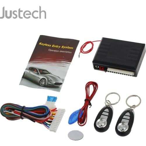 Justech Car Remote Central Door Lock Keyless System Remote Control Central Locking Auto Remote Central Kit Car Alarm Systems