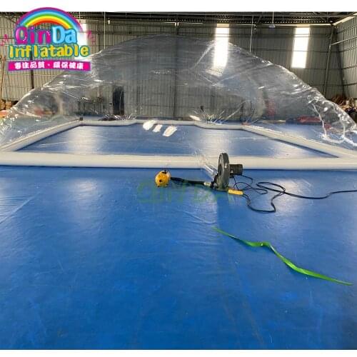 Large Inflatable Clear Dome Tent / Transparent Inflatable Swimming Pool Cover Bubble Tent For Sale