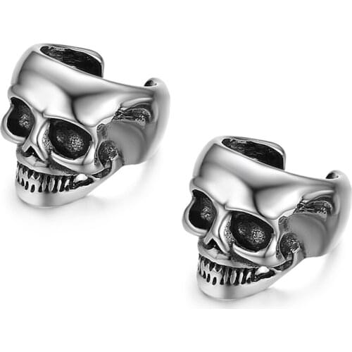 BONISKISS Women Men Simple Earrring Stainless Steel Non-piercing Clip Earring Boucle D'oreille Jewelry Silver Color Earrings