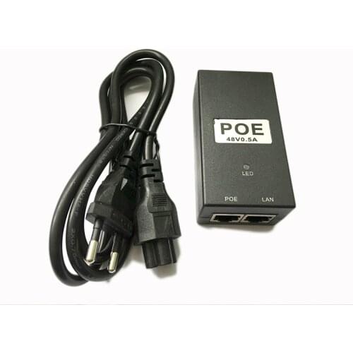 CCTV Security 48V0.5A 15.4W POE Adapter POE Injector Ethernet Power for POE IP Camera Phone PoE Power Supply