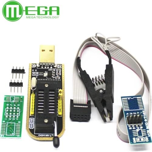 CH341A 24 25 Series EEPROM Flash BIOS USB Programmer Module + SOIC8 SOP8 Test Clip For EEPROM 93CXX / 25CXX / 24CXX DIY KIT