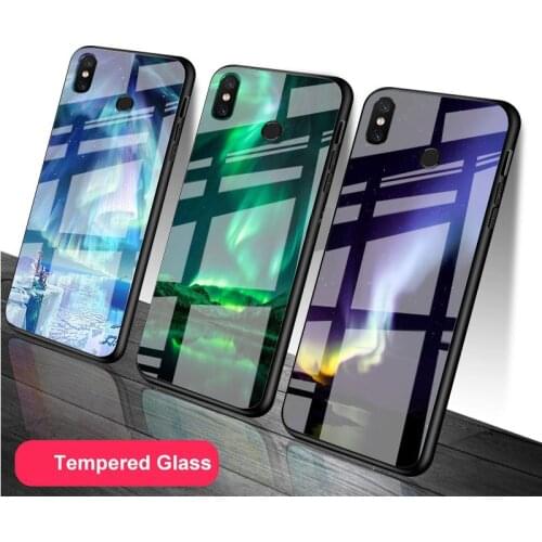 Aurora Tempered Glass Case For Redmi 8 9 5Plus 6PRO 7A Note 6 7 8 8T 9S 9 pro