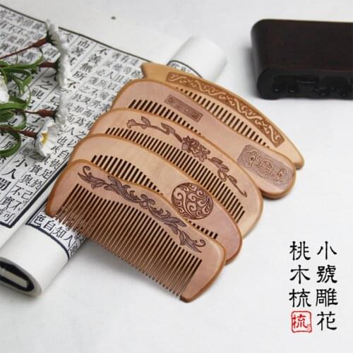 Of Carve Patterns or Designs on Woodwork Wooden Comb Comb Anti-static Portable Massage Scalp Care Abortion Custom