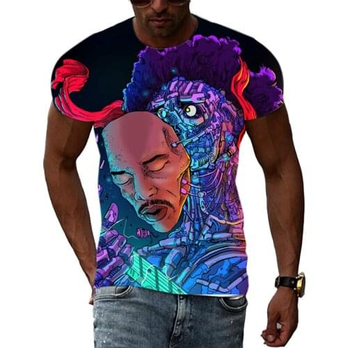 New Fashion Art Mens T-shirt Summer t-shirt Male Hip pop Summer Short Sleeve Tee Cool Men Trend Man Clothes Harajuku Sports Top