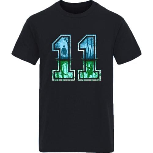 Cotton Round Neck No.11 Print Mens T-shirts Fashion Streetwear Brand Clothing Retro Tops 2020 New Arrival Black Homme Camisetas