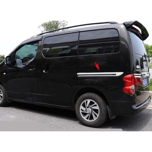 Chrome Body Door Sill Side Molding sliding rail Cover Trim For 2009-2020 Nissan NV200 2PCS