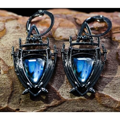 Indian Tribal Personality Dangle Drop Earrings Resin Stone Boho Ethnic Vintage Hanging Earrings 2020 for Women O5D3