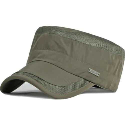 Wuaumx 2021 Military Hats Men Women Spring Summer Flat Top Military Caps Casual Army Cap Classic Camouflage Black Hat Adjustable