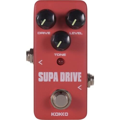 KOKKO FOD5 Overdrive Guitar Effect Pedal Supa Drive Effects Guitar Pedal Level Drive Tone Adjustable True Bypass for Guitar