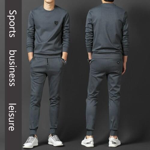 Mens set with handsome suit sports mens business casual sweater 2020 autumn tide new