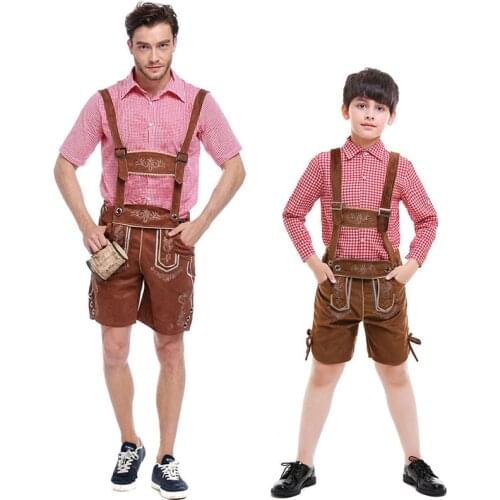 Umorden Oktoberfest Costume Lederhosen Bavarian German Festival Beer Cospaly for Teen Boys Men Halloween Mardi Gras Outfit