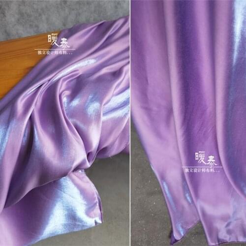 Mercerized Cotton Silk Satin Fabric Violet DIY Patchwork Decor Pajamas Cheongsam Shirt Kungfu Suit Dress Designer Fabric