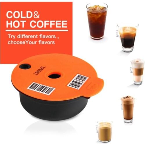 Reusable PP Coffee Capsules with Slicone Lid Compatible With Bosch Machine Tassim Refillable Reusable Coffee Filter Cups