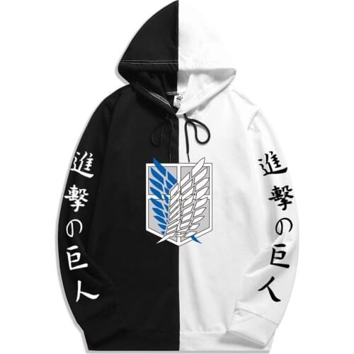 Soft Thin Spring Summer New Sweatshirt Anime Attack on Titan Pullovers Tops Long Sleeves Hoodie Neutral Cloth hoodies Harajuku