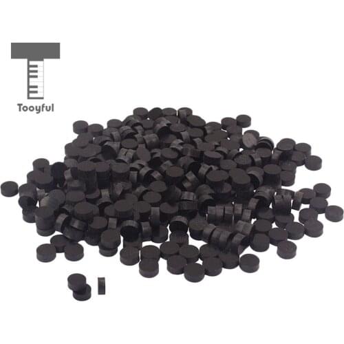 Tooyful 300 Pcs 5mm or 6mm Black Plastic Dots Inlays Material for Guitar Bass Fingerboard Parts Luthier Tool DIY