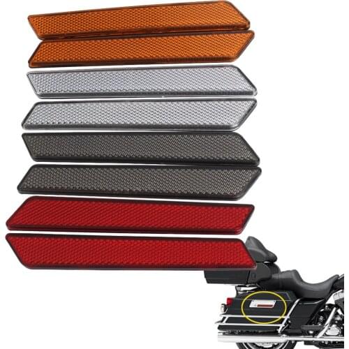 Motorcycle Saddlebag Guard Reflector Stickers Cover For Harley Touring Road King Road Glide Street Glide FLT FLHT