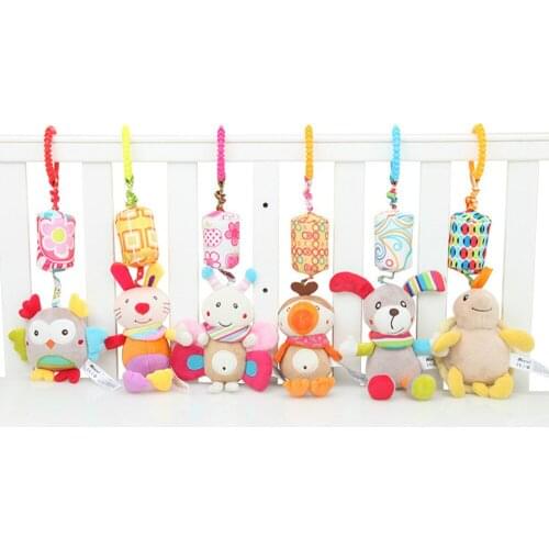 New Cartoon Baby Toys Bed Stroller baby mobile Hanging Rattles Newborn Plush Toy baby toys 0-12 months toys for baby