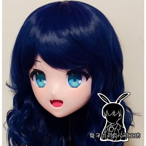 RB1273)Customize Handmade Full Head Female/Girl Resin Japanese Cartoon Character Animego Cosplay Kigurumi Mask Crossdresser