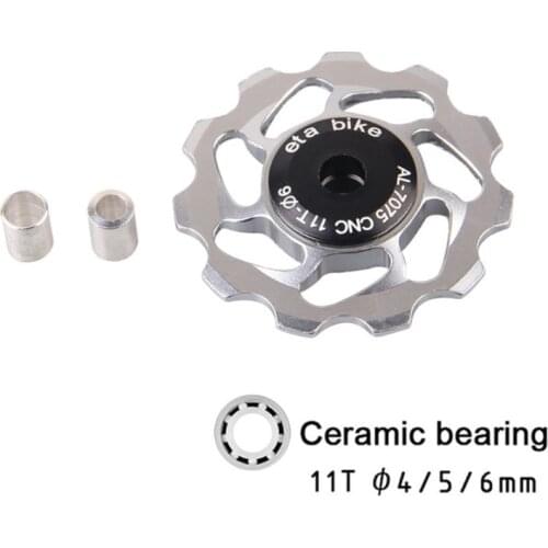 Road Bike Rear Derailleur Pulley Bike Jockey Wheel Pulley Ceramic Guide Roller Part for Mountain Bike Modification Parts