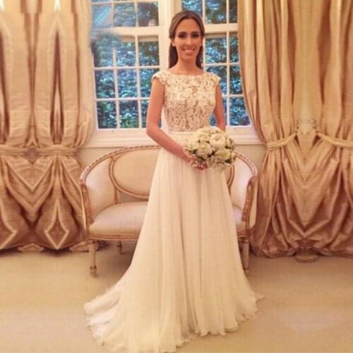 Wedding Dress 2020 O Neck Wedding Gown Tulle Sleeveless Vestido De Noiva White Ivory Backless Bride Dresses Custom Made