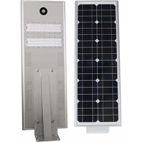 LED all in one energy saving aluminum street light ultrathin IP65 waterproof Integrated 60W 80W solar power street lamp