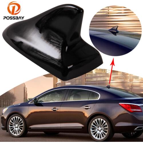 POSSBAY Car Shark Fin Roof Antenna ABS Black Decoration Aerial Universal for Mini Cooper Seat Ibiza Mazda Citroen Exterior Parts