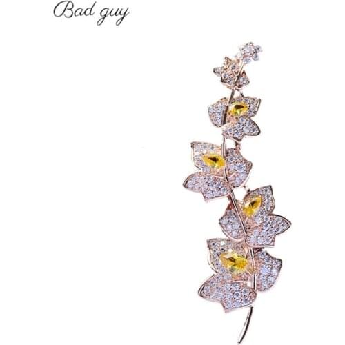 Zircon Brooches for Womens Brooch Pin Leaf Brooch Clothing Decor Pins Metal Kpop Pins Collar Pins Brooches for Women Accessorie