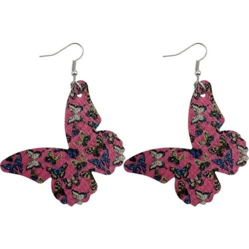 1 Pair Fashion Women Ladies Pendant Earrings Creative Glitter Butterfly Shape Pierced Earrings Jewelry Accessories For Party