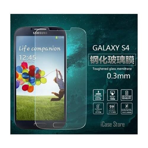 0.26mm 9H tempered glass For Samsung Galaxy S4 i9500 i9505 tempered glass screen protector protective case cover guard film