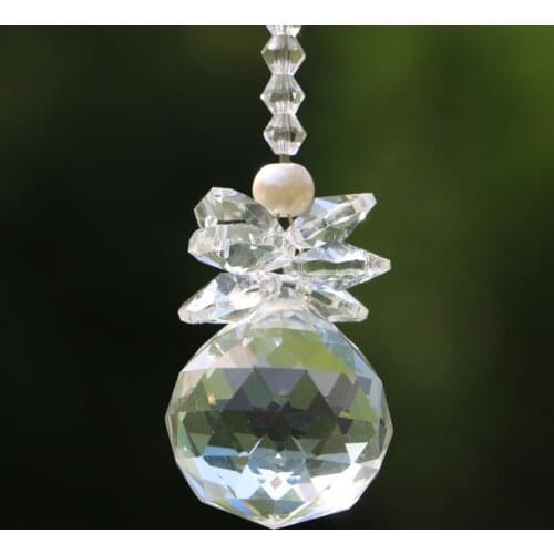 1PCS Chakra Suncatcher Crystal Feng Shui Ball Hanging Chandelier Prism Pendant Wedding Window Ornament