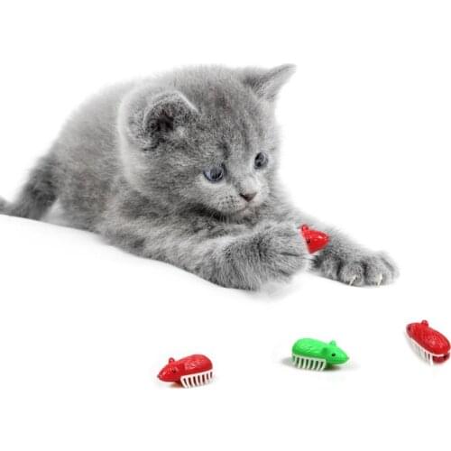 1Pc Button Battery-Powered Mouse Toy For Cats, Electronic simulation Mouse Fun Cat Toy Color Random