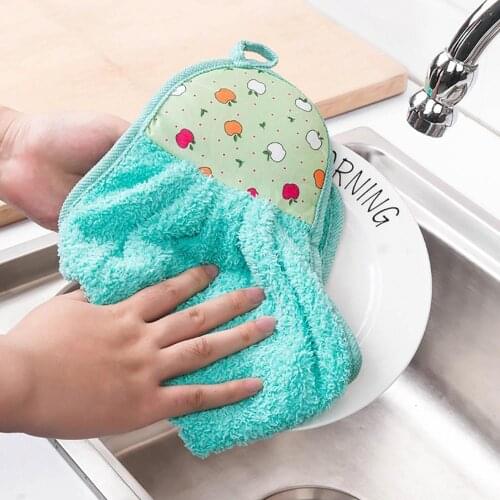 1PCS Kitchen towel Kids Adult Soft Hanging Hand Wipe Home Bathing Kitchen Water Absorbent Towel torchon de cuisine